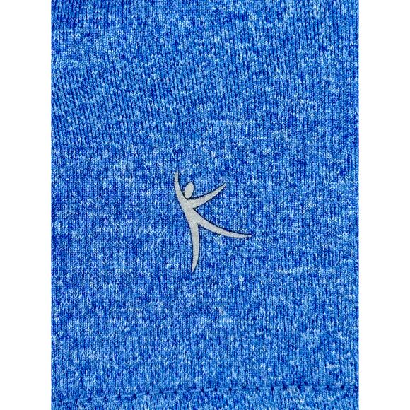 Danskin NOW Semi Fitted Half Zip Long Sleeve Athletic Top Blue size L/G (12/14) - Picture 4 of 5